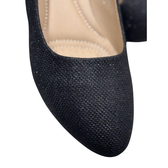 LUCITA / Friendly / Black / Glitter / Slip-On / Ballet / Flats / Pointed Toe - Picture 6 of 9